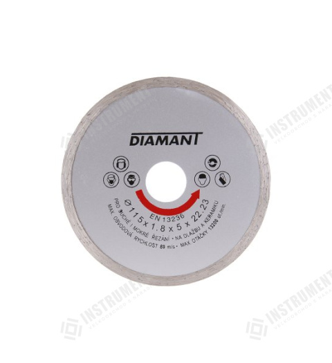 kotúč diamantový 115mm DIAMANT plný