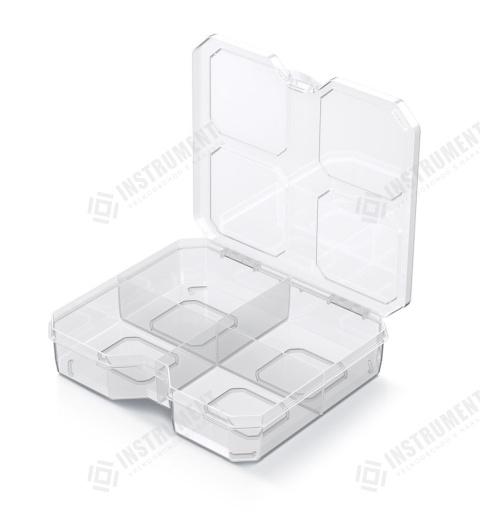 box organizér 15,6x14x3,5cm SQR KSQ15154-S429 transparentný plastový Kistenberg