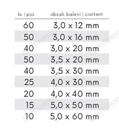 drevoskrutka vrut sada 310ks v plastovom púzdre