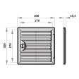 dvierka revízne plastové s vetracou mriežkou 200x300mm DF2030 VENTS