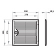 dvierka revízne plastové s vetracou mriežkou 300x300mm DF3030 VENTS