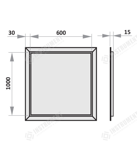 dvierka revízne hliníkové 600x1000mm LP 60100U do sadrokartónu VENTS