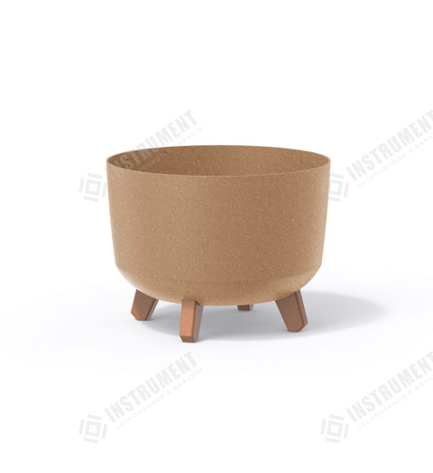 kvetináč 33,9cm GRACIA ECO WOOD DGRL350W-4665W naturo plastový