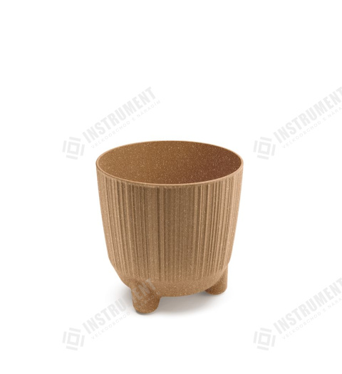 kvetináč 12,6cm RYFO N ECO WOOD DRF130NW-4665W naturo plastový