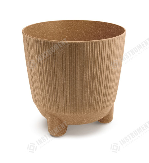 kvetináč 19,5cm RYFO N ECO WOOD DRF200NW-4665W naturo plastový