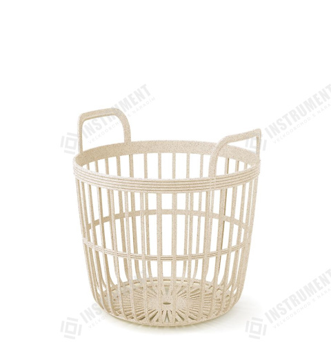 kôš 36,4cm ZOE BASKET ECO WOOD IKPIO370W-CY728W krémový plastový