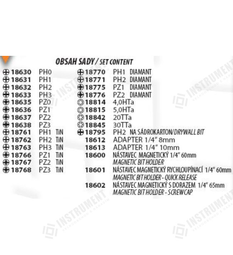 bit a adaptér sada 28 druhov 