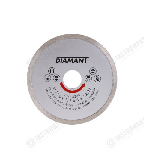 kotúč diamantový 110mm DIAMANT plný