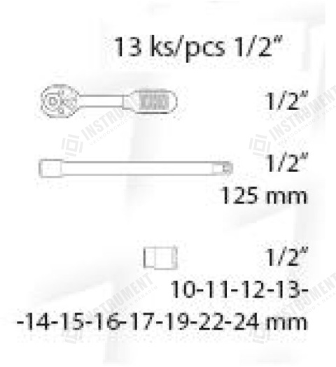 Gola sada 13ks 1/2" Festa CrV