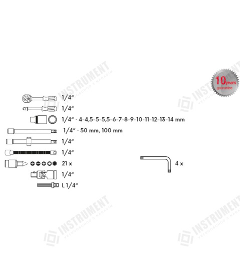 Gola sada 46ks 1/4" Festa CrV