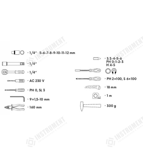 sada náradia 32ks