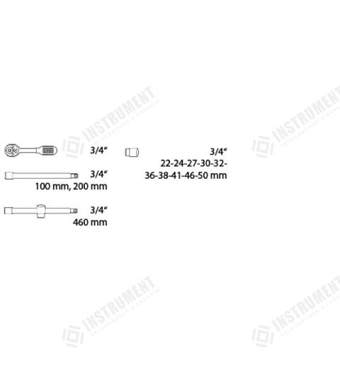 gola sada 14ks 3/4" FESTA CrV Profi Honiton